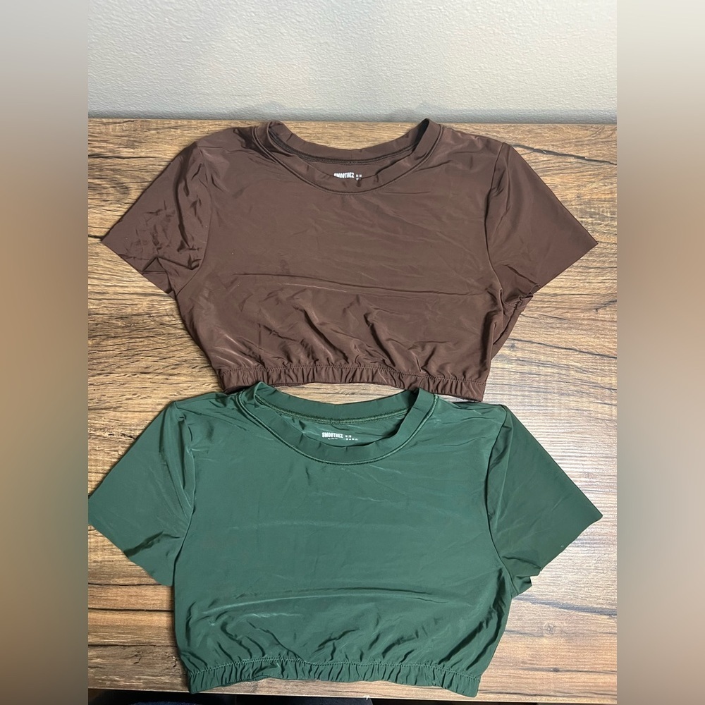 Bundle of 2 Aerie SMOOTHEZ Crop Top Bralettes Ultra Soft | Medium